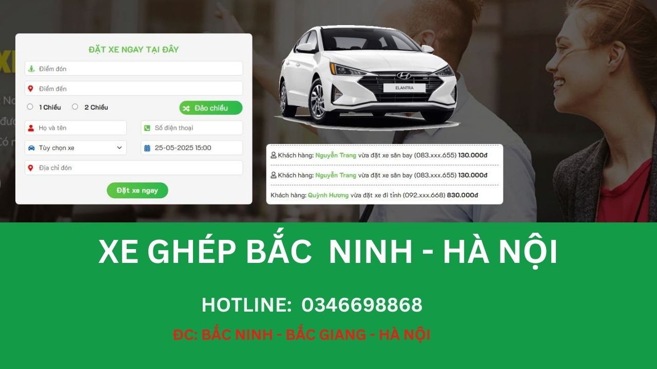 Xe ghép Bắc Giang - Hà nội
